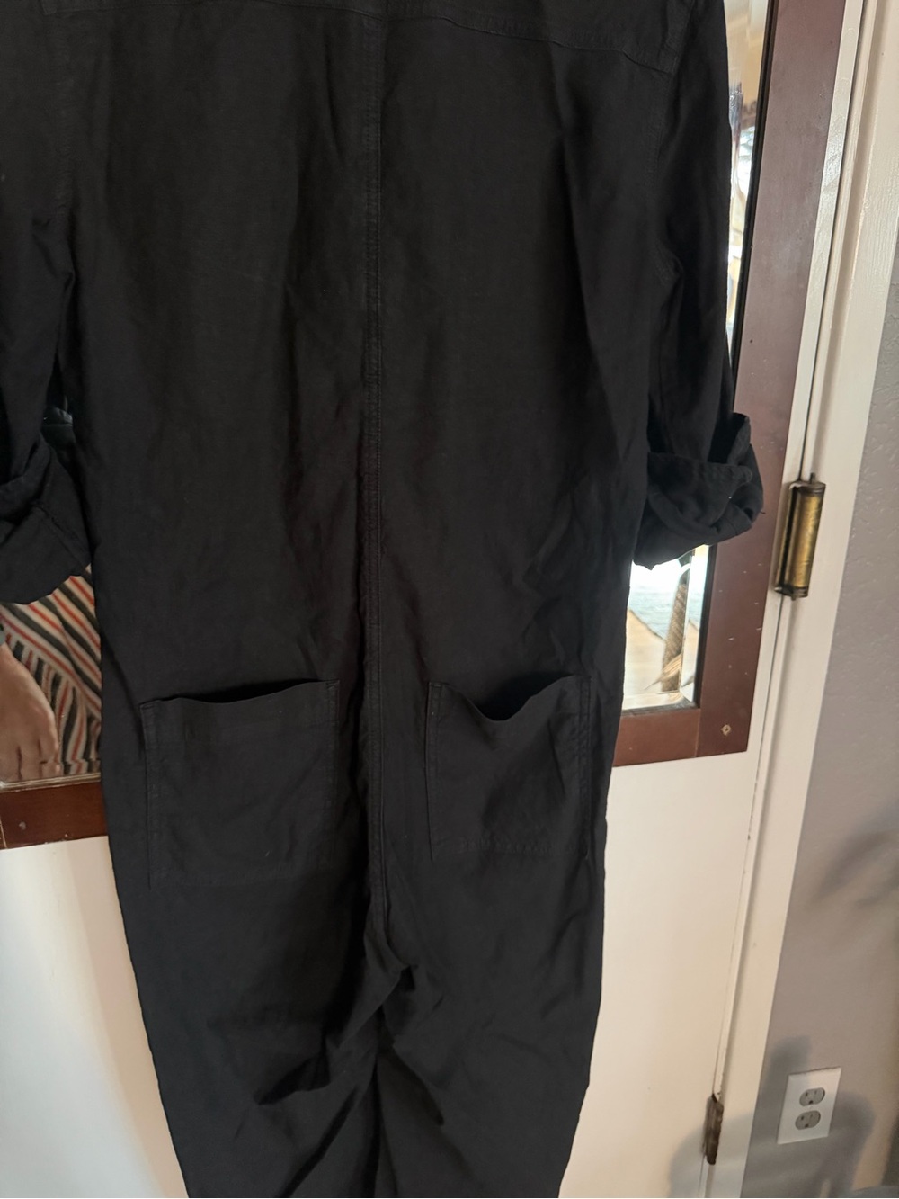 Frank & Eileen Ireland Black Button-Up Collared Jumpsuit - Picture 7 of 9